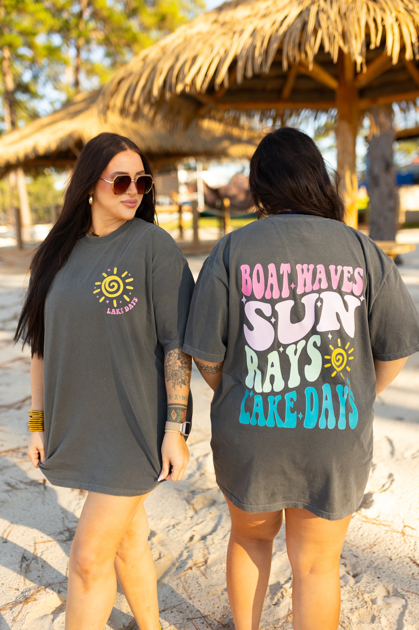 Boat Waves, Sun Rays, Lake Days {pocket design} Comfort Colors Tee
