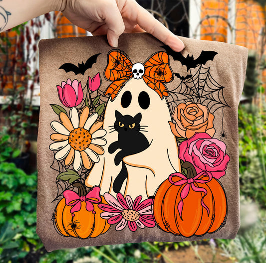 Girly Ghost Floral Comfort Color Tee