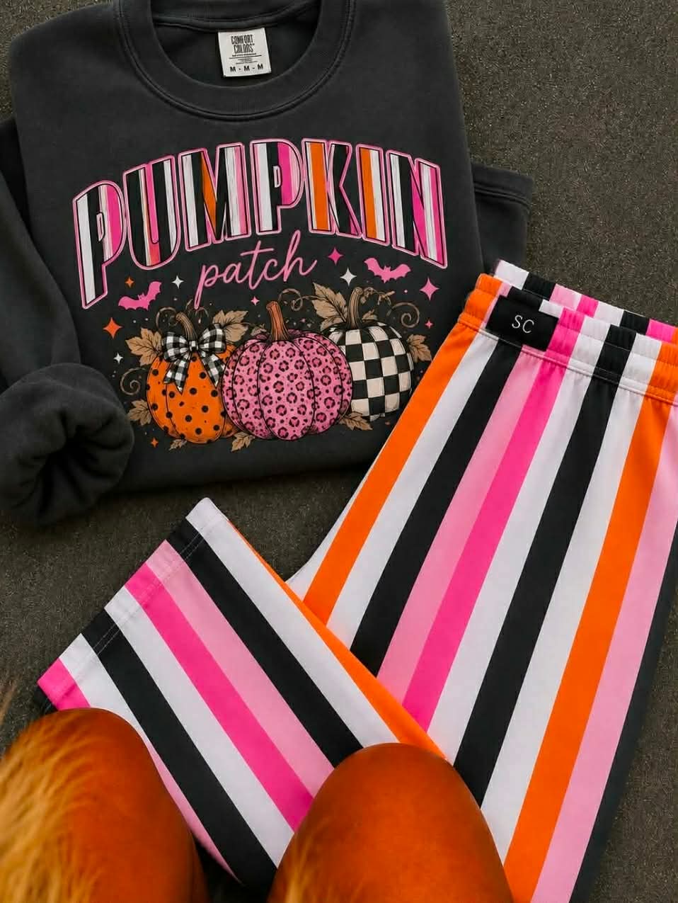 Pumpkin Patch Striped Pullover Youth & Adult