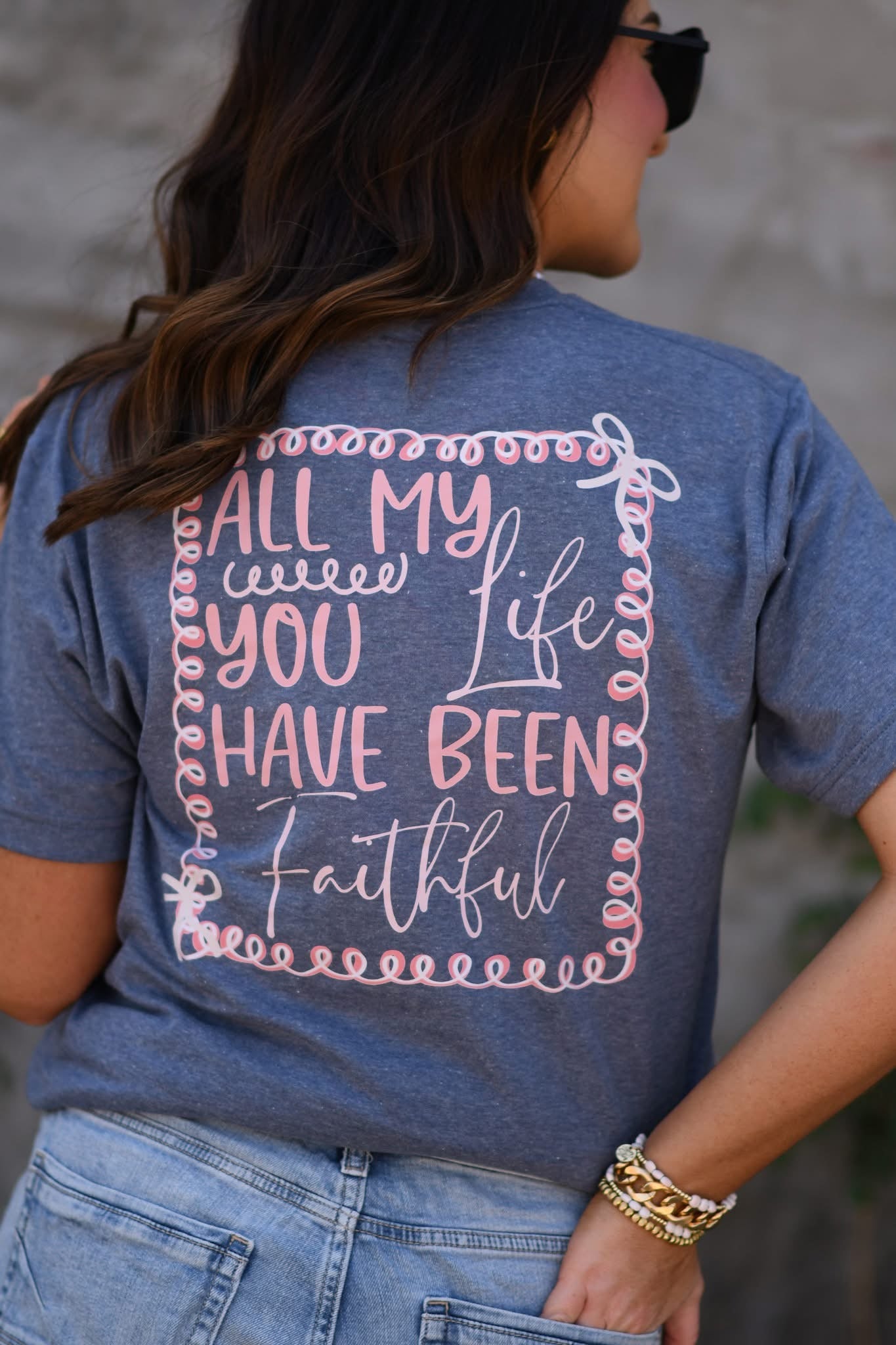 All my life faithful tee- front/back design