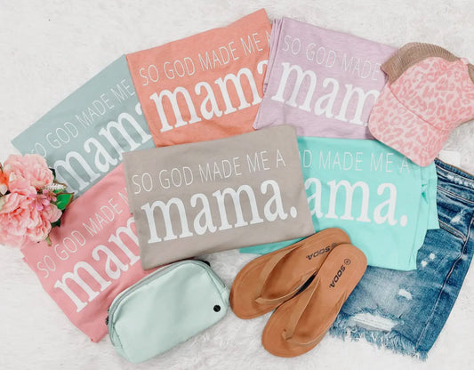 T Shirt Tuesday GOD MADE ME A MAMA Tee or Pullover