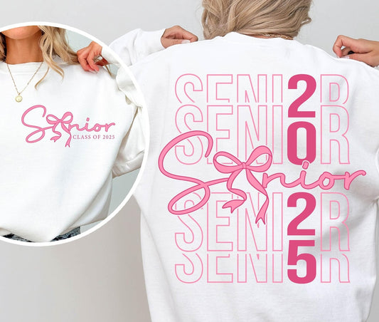 Senior Pocket Style Bow ADULT TEE OR PULLOVER
