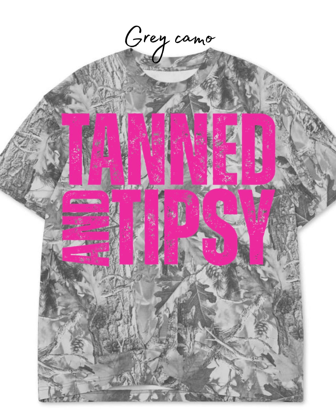 Summer Vibes Camo Oversized Tee