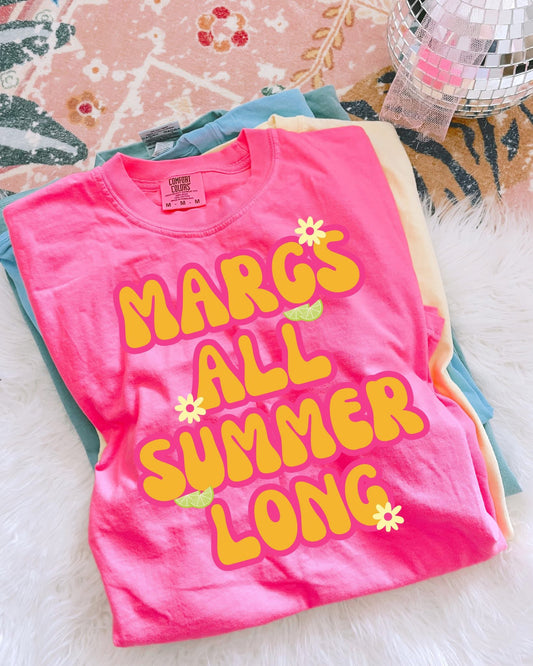 Margs all summer long ADULT TEE OR PULLOVER