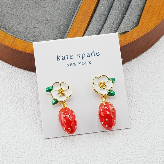 KS  strawberry earrings