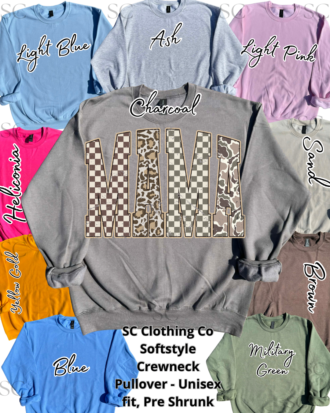 Pullover MAMA Camo/Checkered/Cheetah