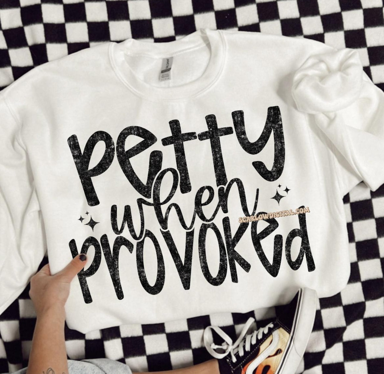Petty when provoked ADULT TEE OR PULLOVER