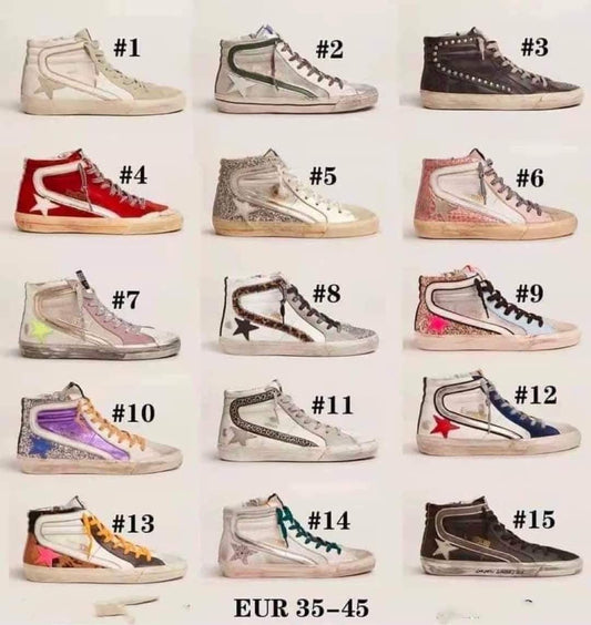 Golden shoe hi top