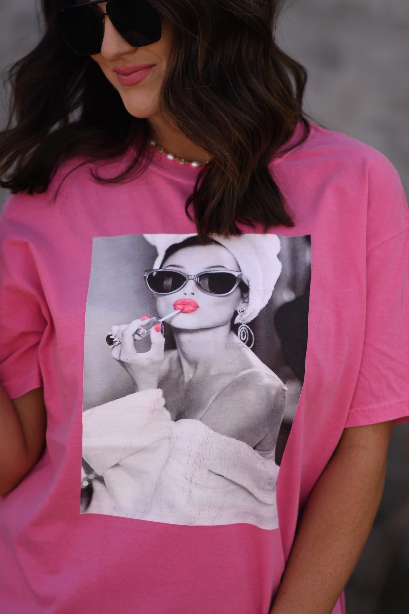 Just a girl, lipstick ADULT TEE OR PULLOVER