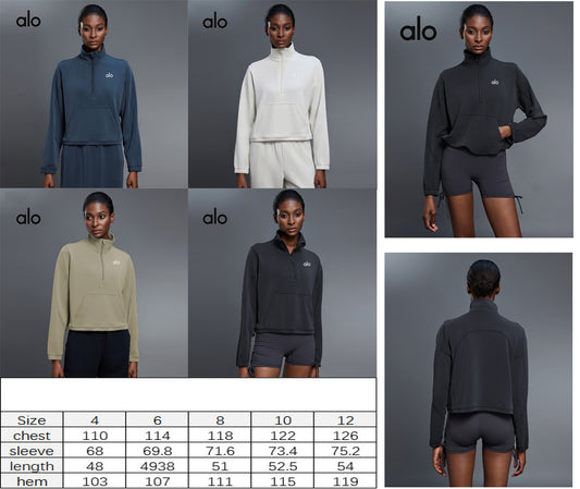 A lo Crop Quarter Zip