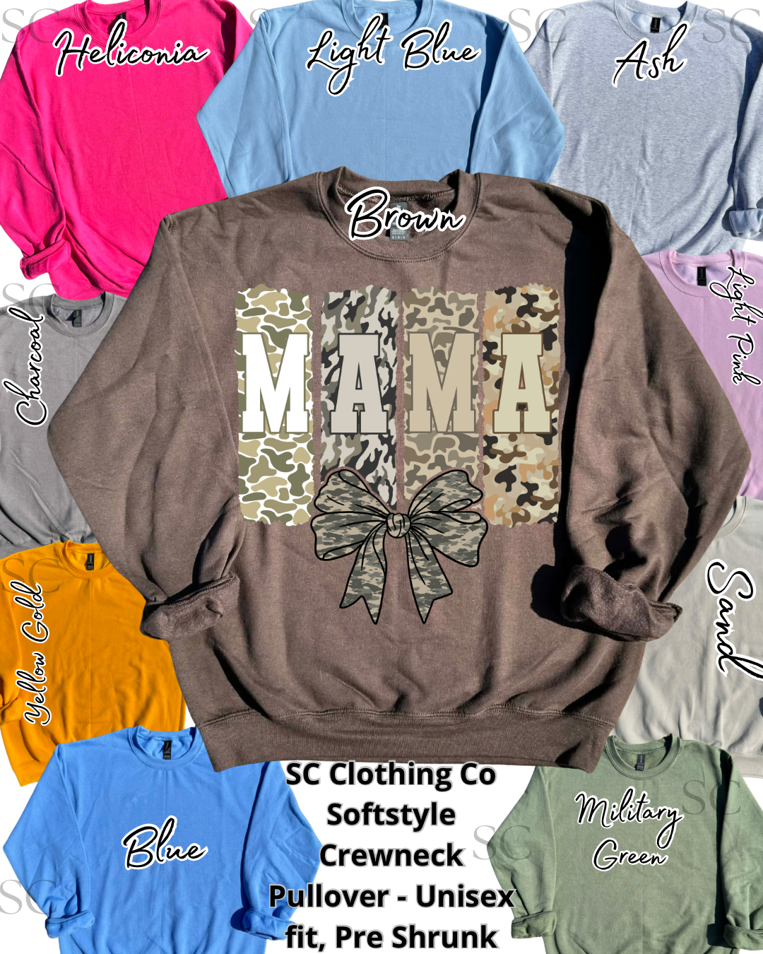 Camo Mama Bow Pullover
