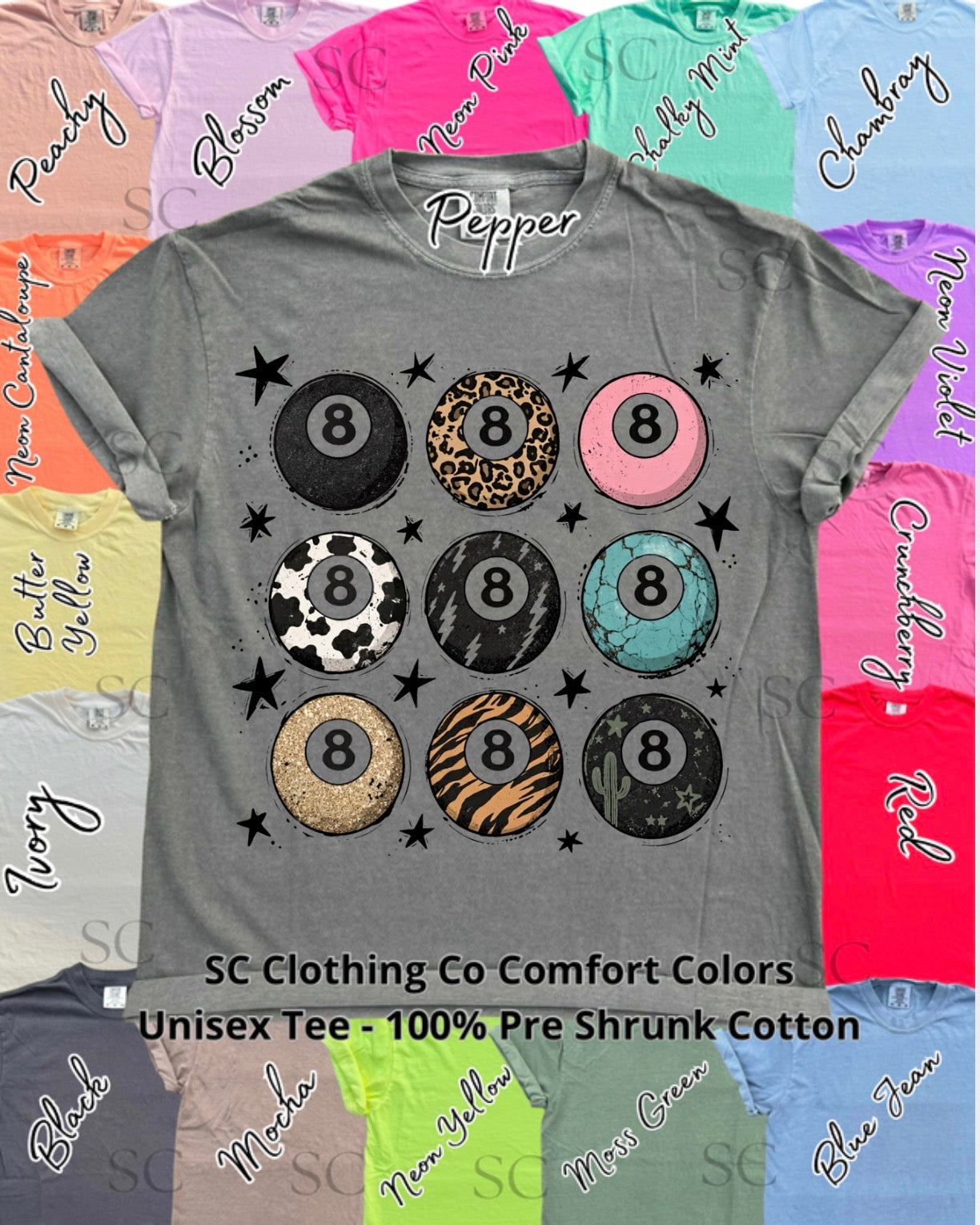 Lucky Eight Babe Comfort Colors Tee