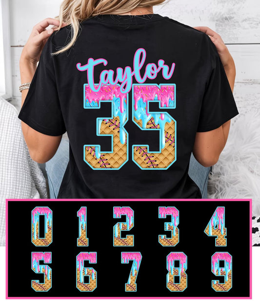 Ice cream drip CUSTOM ADULT TEE OR PULLOVER