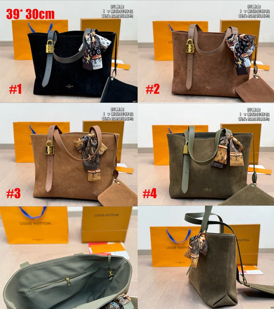 Suede new style vee tote