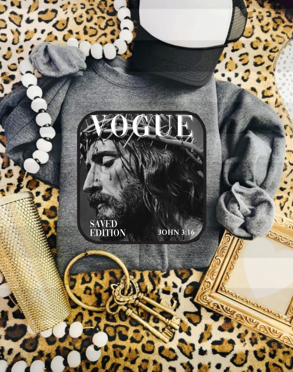 Vogue Jesus ADULT TEE OR PULLOVER