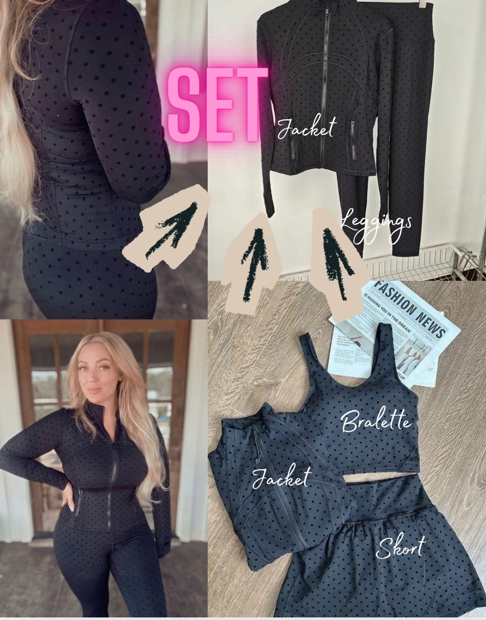 Lu girl dot {jacket + leggings}