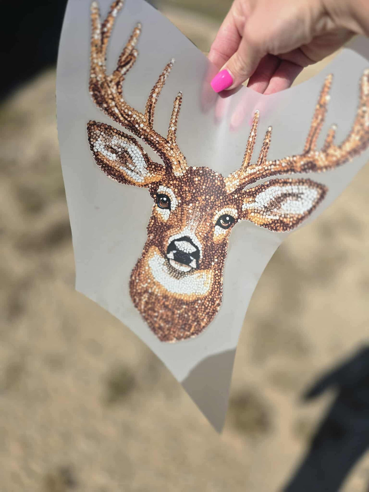 Faux Rhinestone Buck Single File DTF Transfer