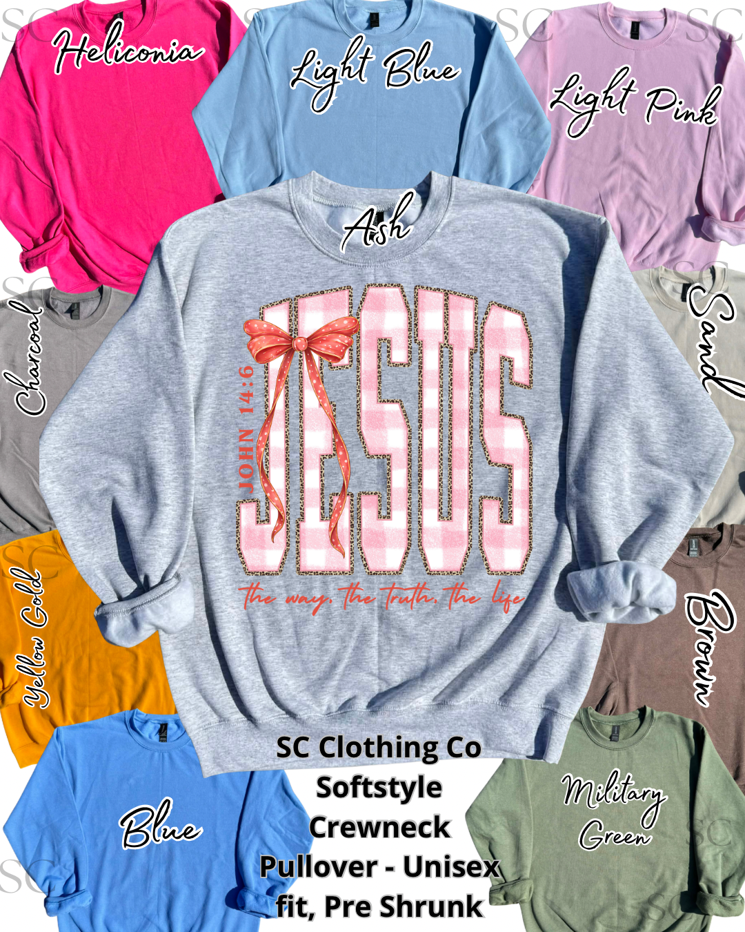 Pullover Jesus Pink Plaid