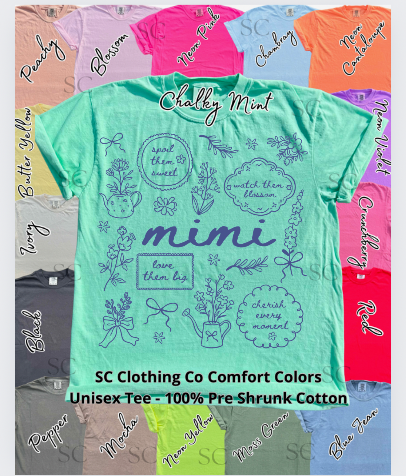 Mimi Doodle Comfort Colors Tee
