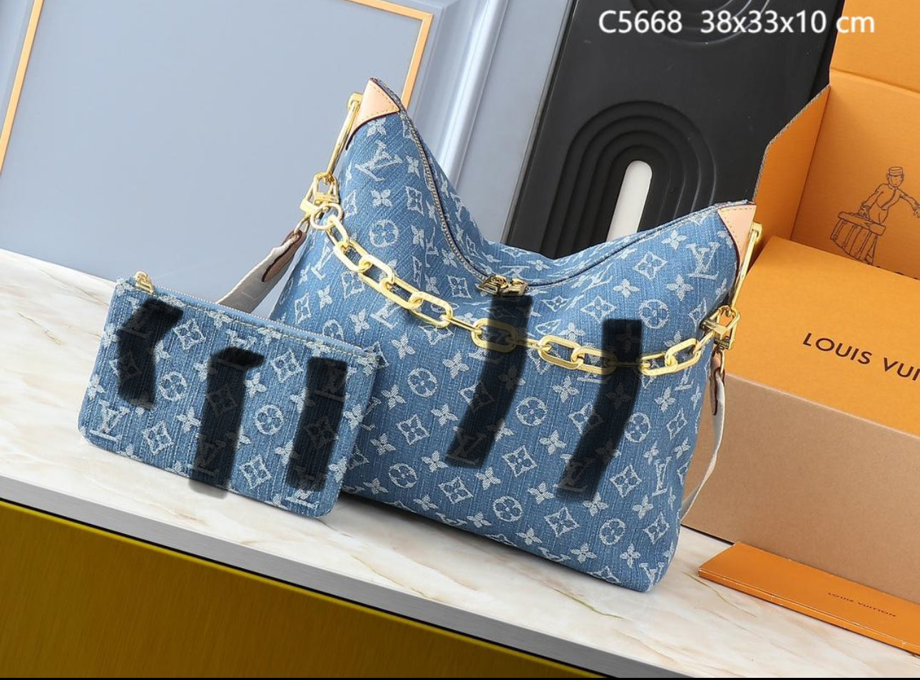 Vee cross denim