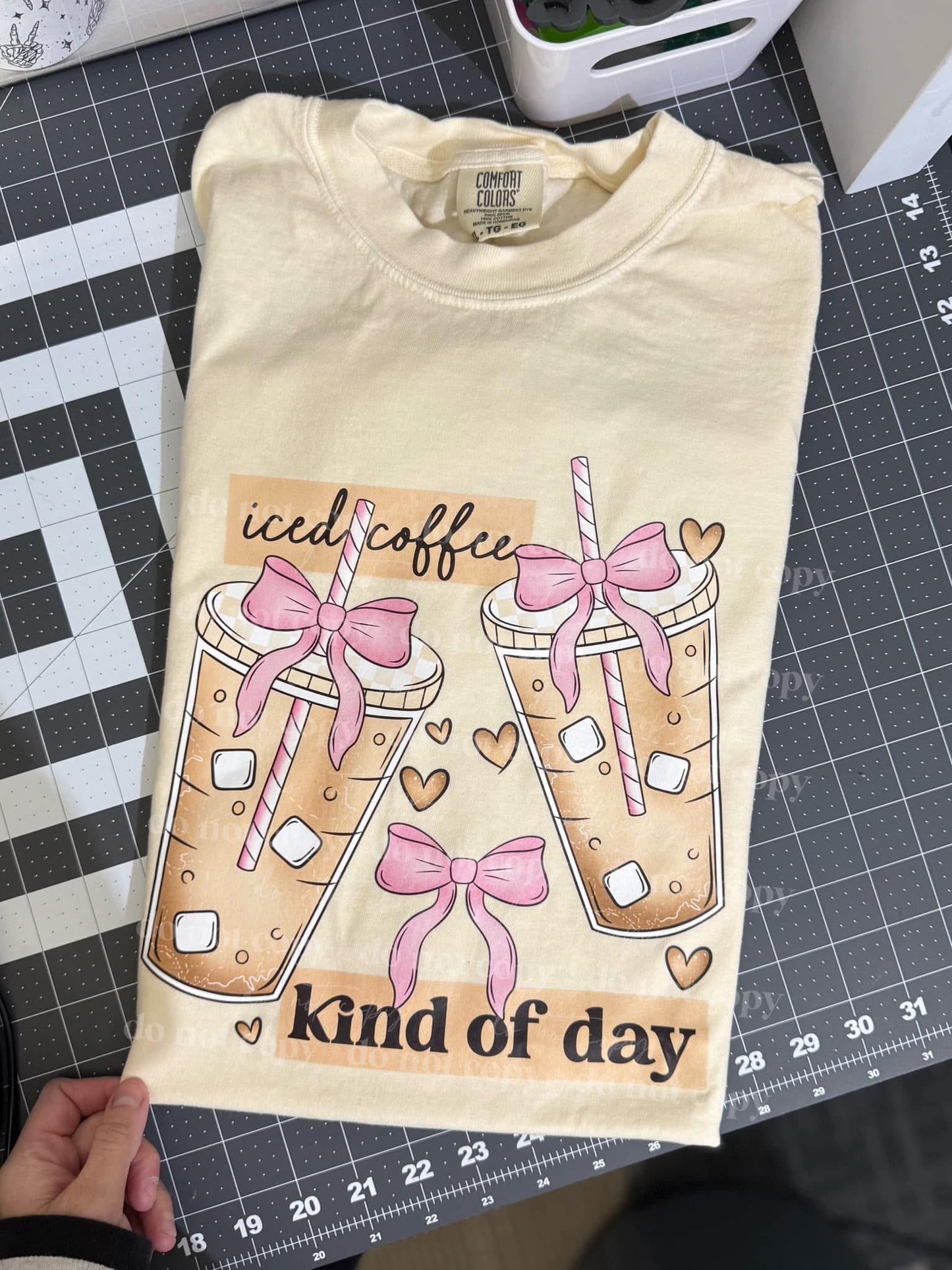 Iced coffee kind of day ADULT TEE OR PULLOVER