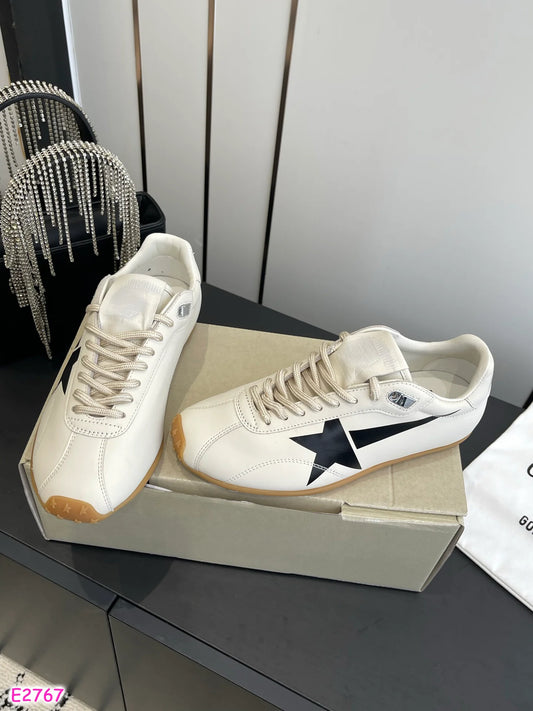 White  Golden G tennis shoe style