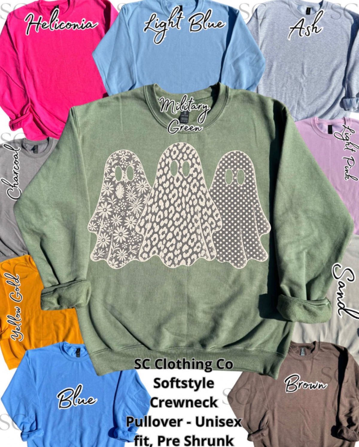 Trio Pattern Ghost Pullover