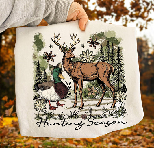 Deer Duck Hunting Season Comfort Color Tee