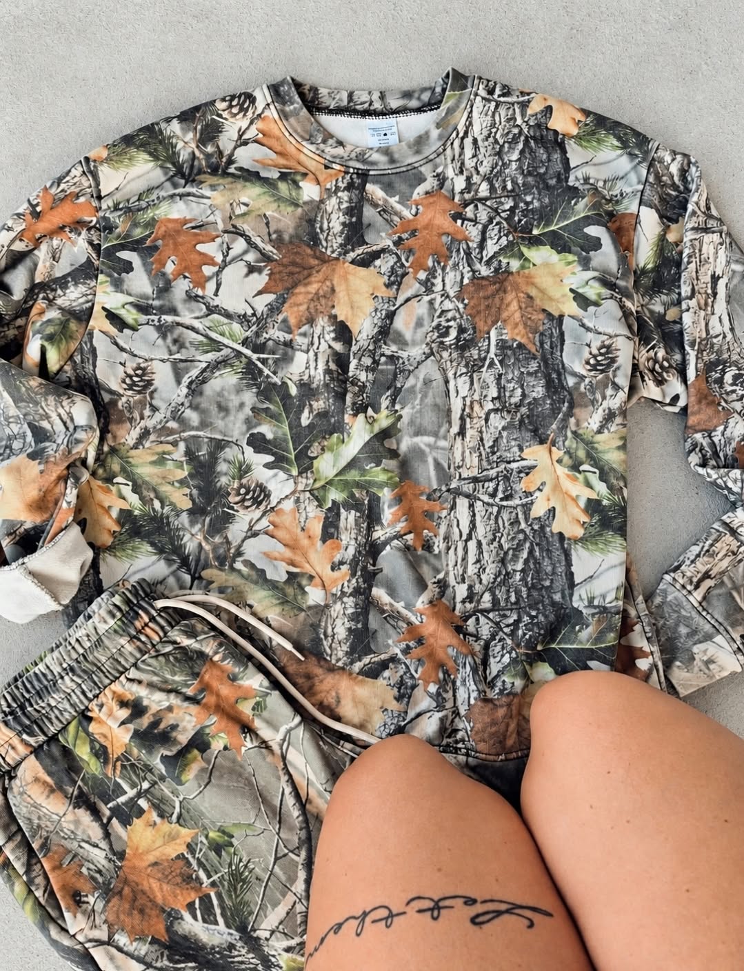 Cozy Fleece Green Camo Pullover