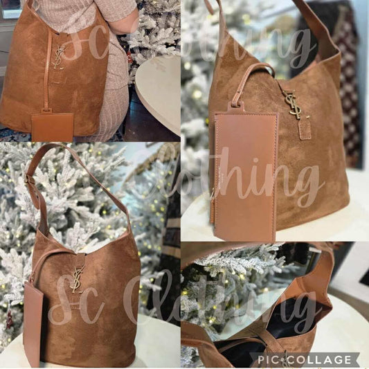 Suede Y S Shoulder with pouch
