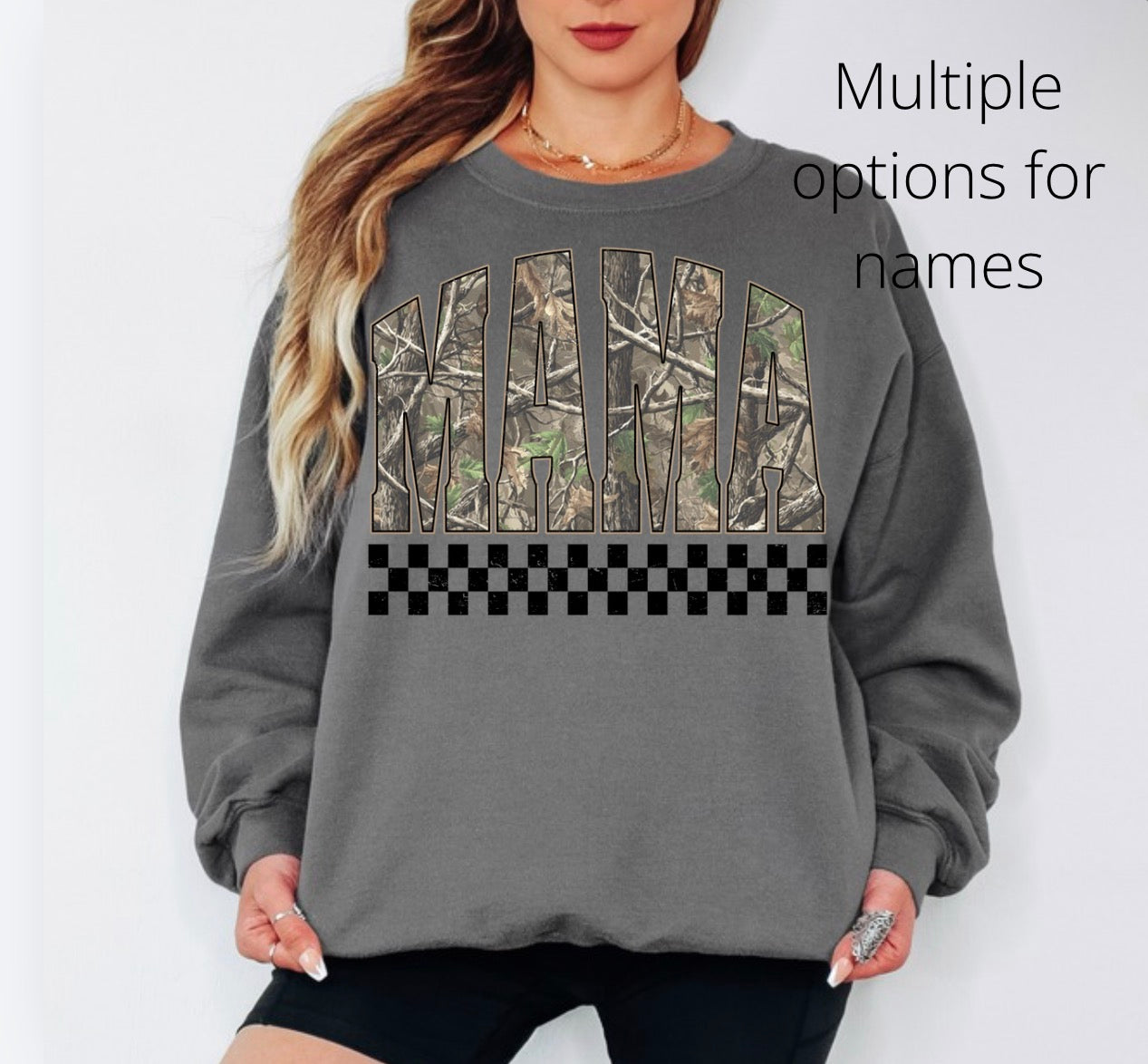 Camo Checkered *CUSTOM NAME* Pullover