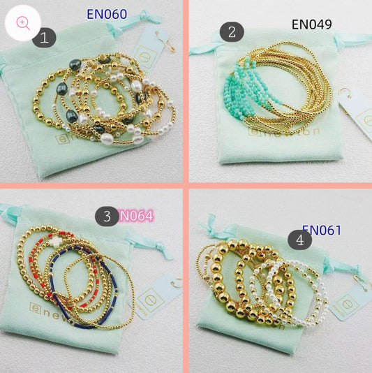 E new stacked bracelets
