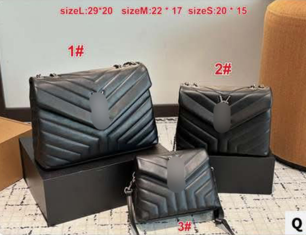 Y quilted leather bag