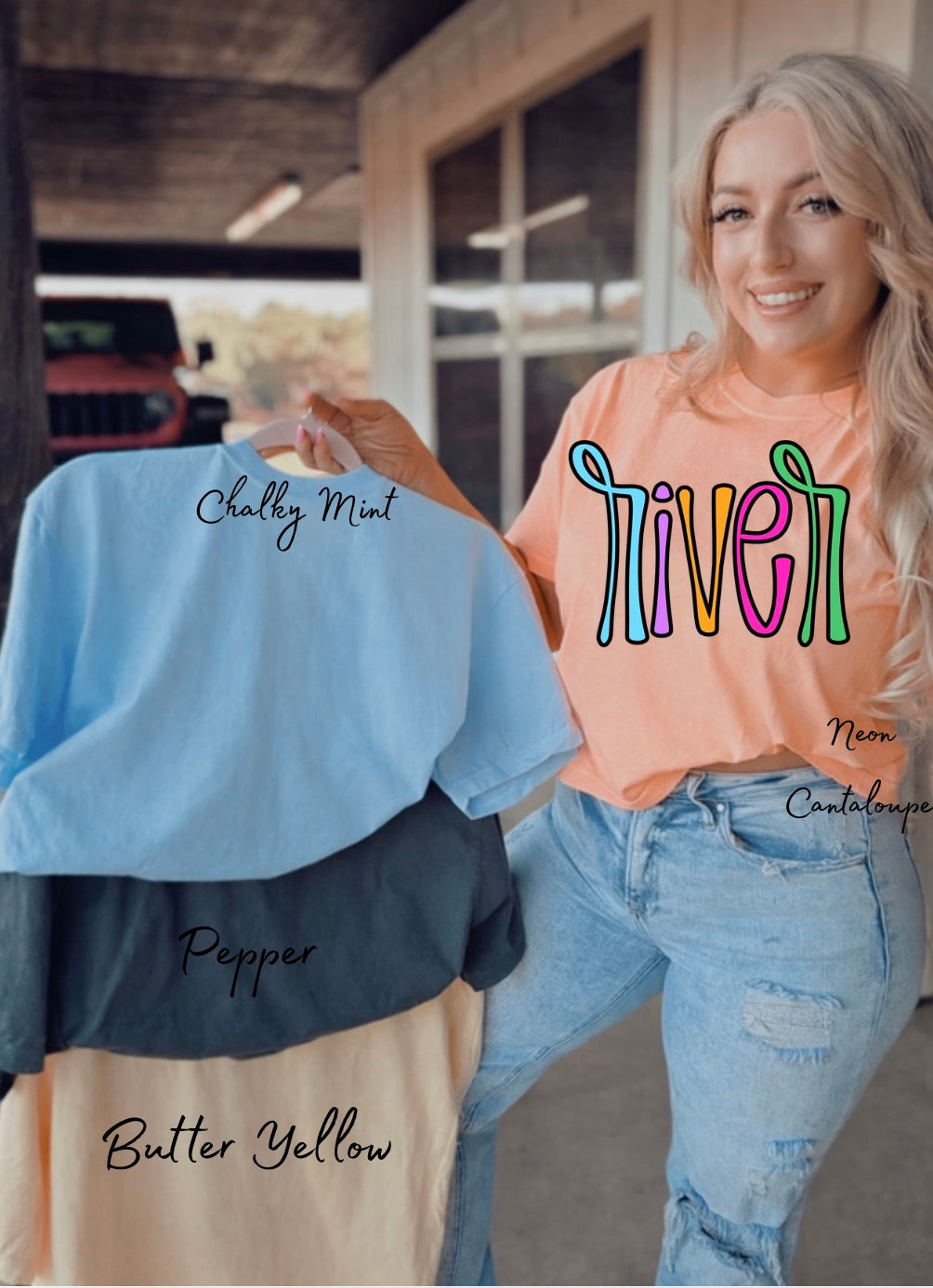 RIVER Boxy Comfort Color Tee