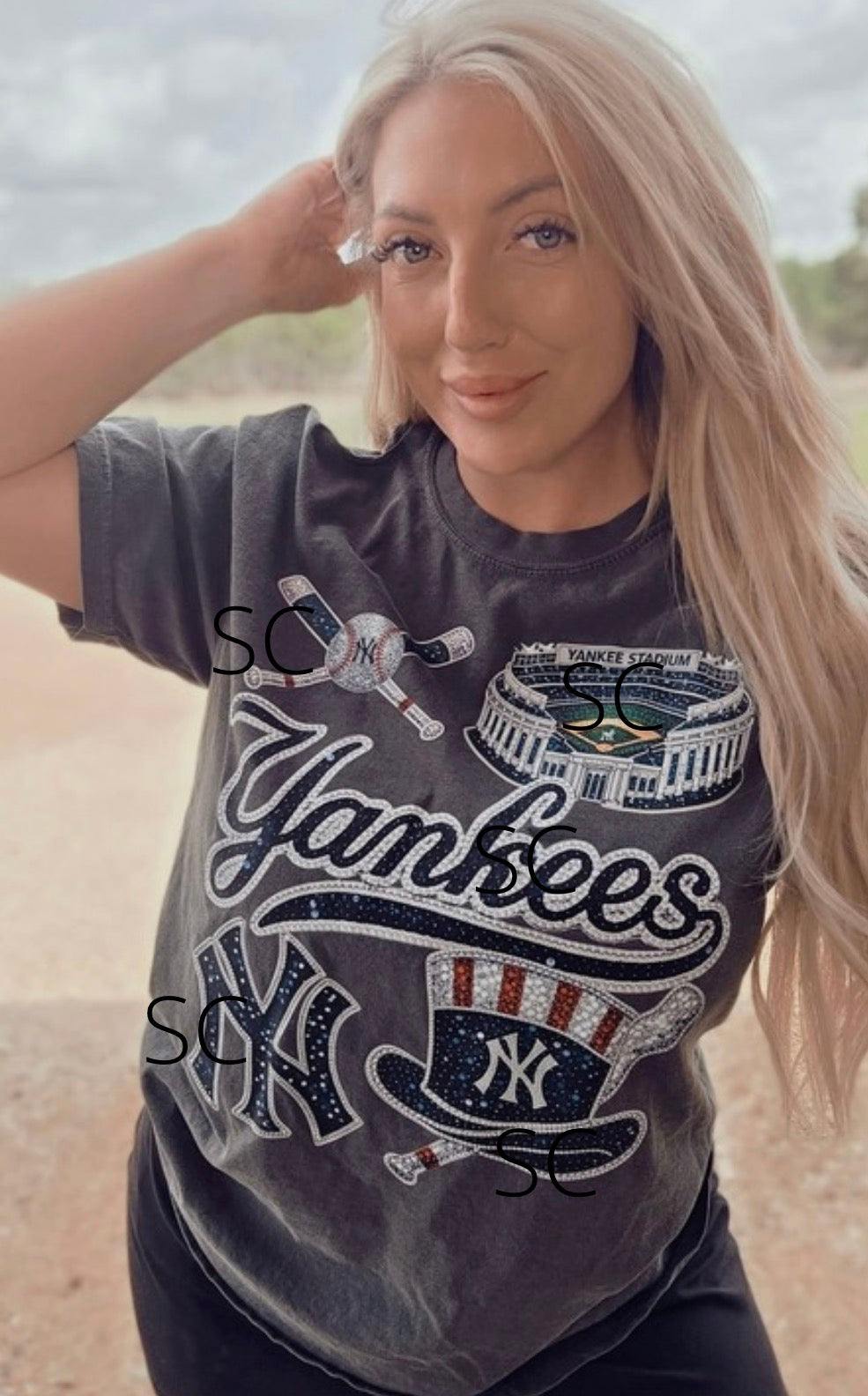 New York Faux Sequence DTF PRINTED Comfort Colors Tee