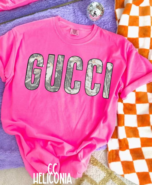 G camo Comfort Color Tee