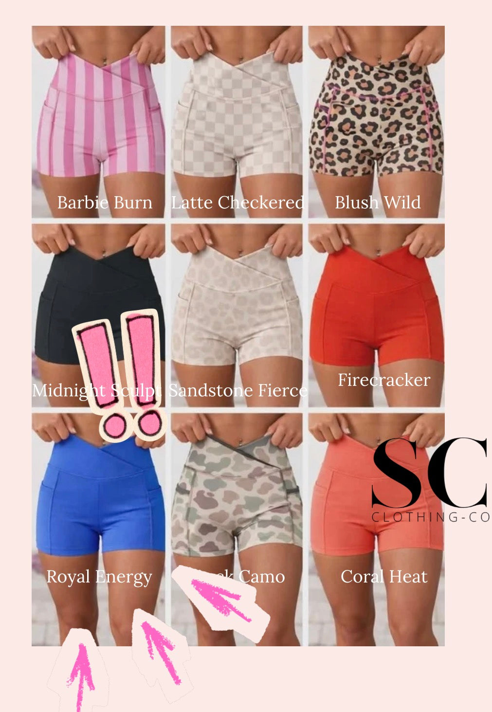 Royal Energy Athleisure Biker Shorts by SC Arrival April