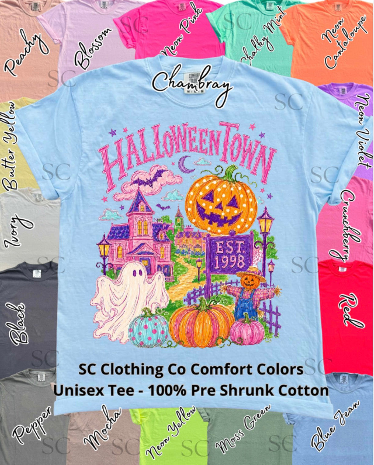 Halloween Town Comfort Colors Tee