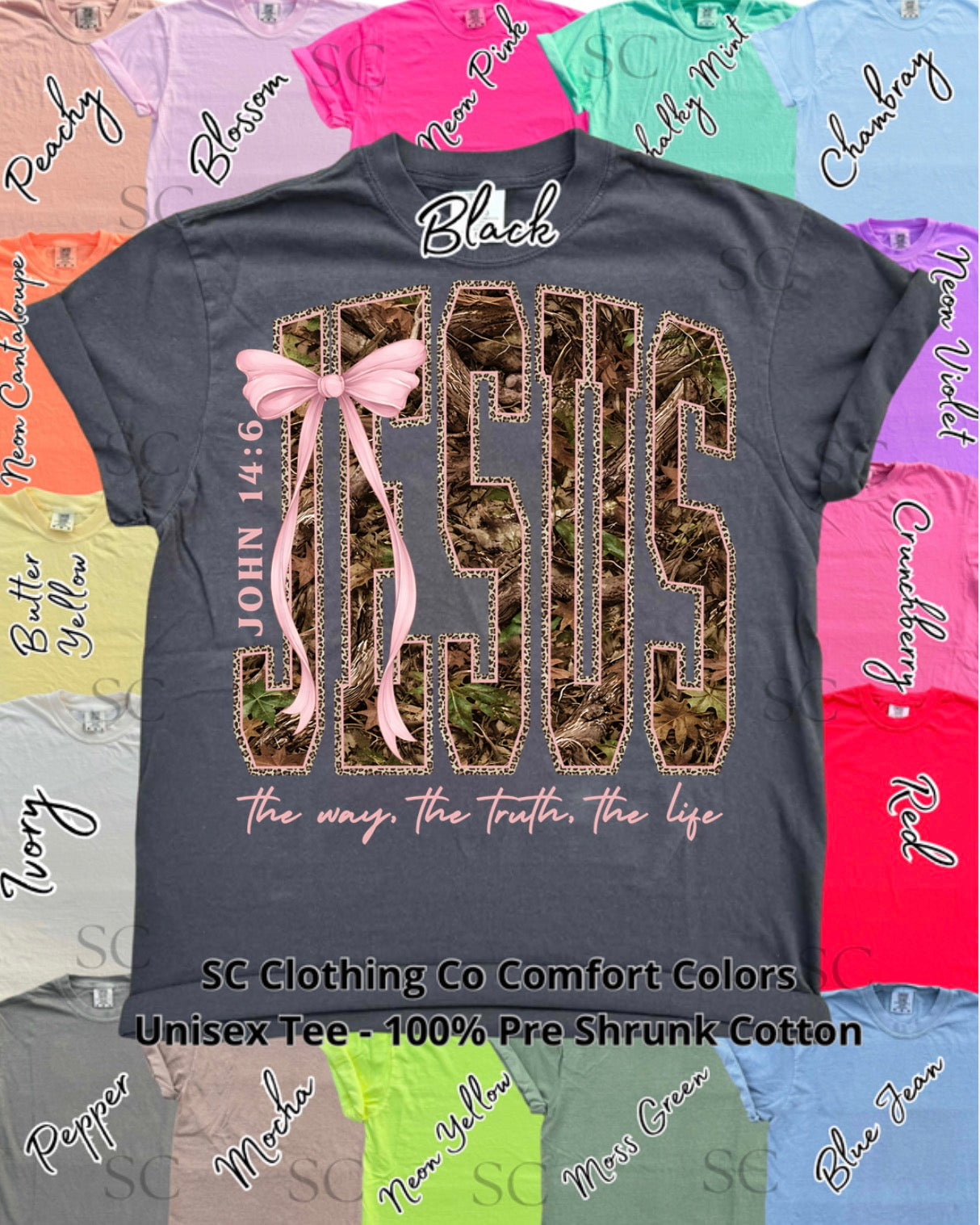 Tee Camo Jesus Comfort Colors