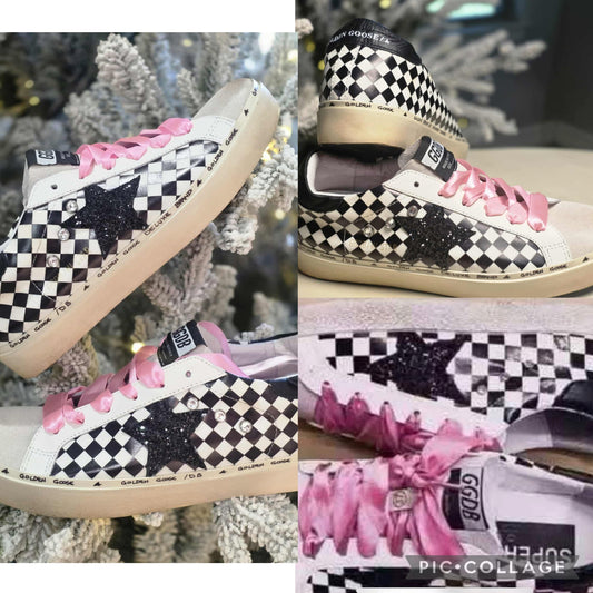 Checkered Golden shoe