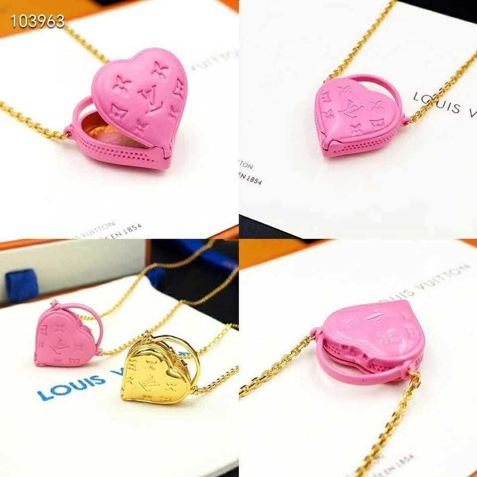 Vee heart locket necklace