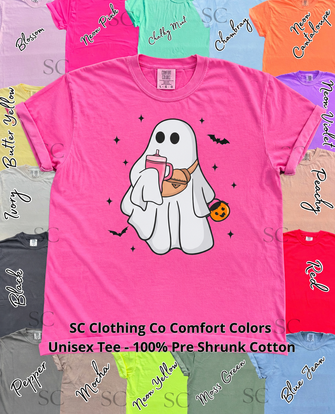 Girly Ghost Comfort Colors Tee