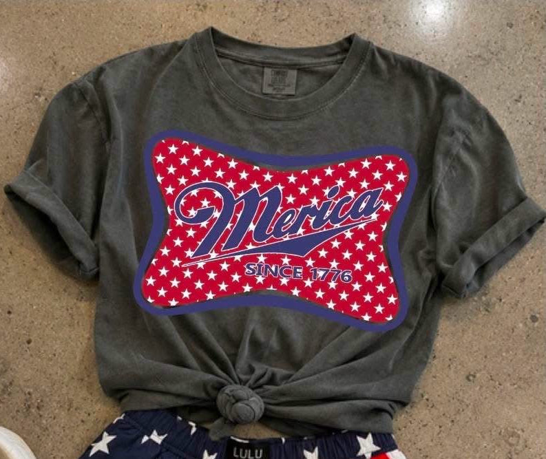 Merica Top Only Comfort Colors Tee