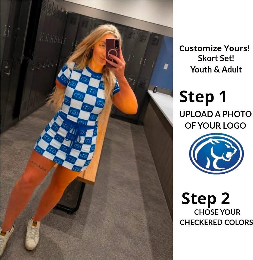 {CUSTOM} HOMETOWN SPIRIT SKORT SET *PREORDER read description for info & tat*