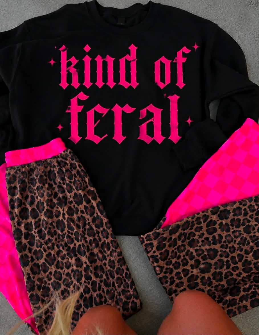 Kind of Feral Vibrant Pink Pullover Adult & Youth