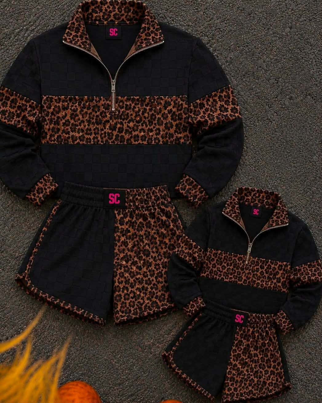 Black Combo Wild Babe Shorts TWO PIECE Set {Pullover + Shorts} Youth & Adult Pre order Delivering to you mid to late AUGUST SC Custom Piece