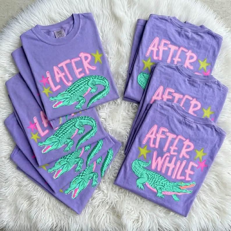 Alligator Front & Back Design Comfort Colors Tee