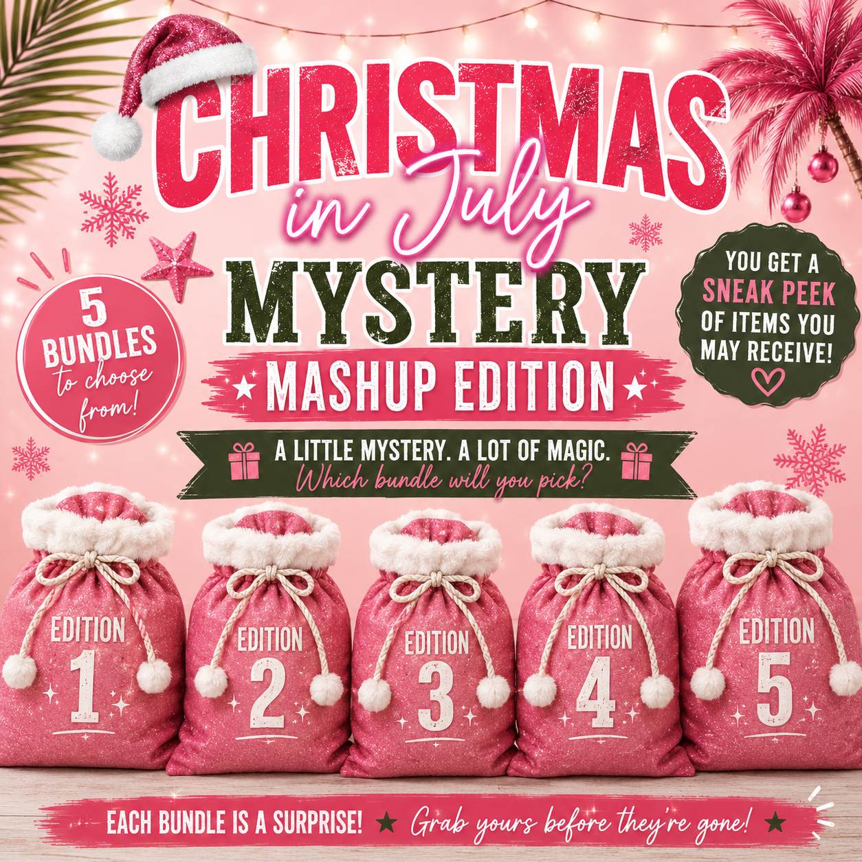 MASHUP EDITION CHRISTMAS IN JULY MEGA WHOLESALE BUNDLES {THREE SIZES} |ships in 7 - 10 business days due to the huge influx of orders we recieve on these