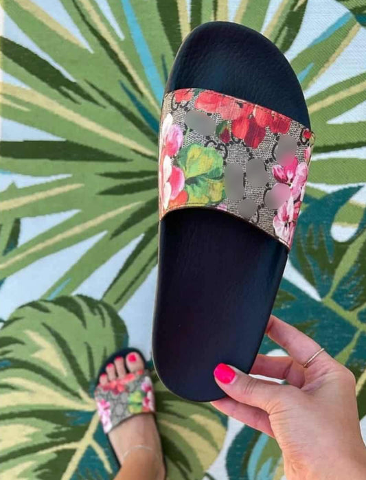 Floral double g sandal