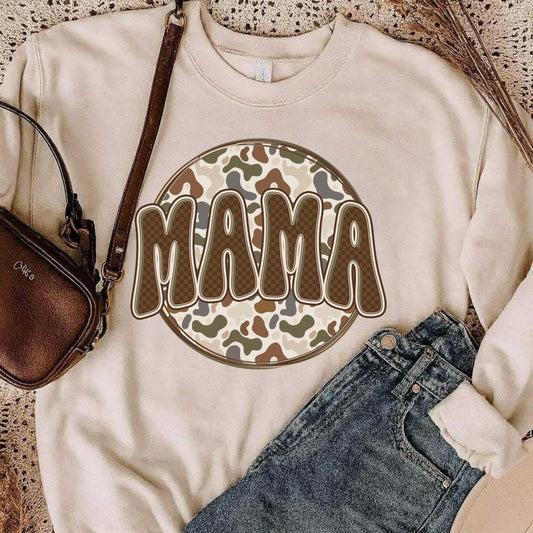 Mama Boujee Camo Comfort Color Tee
